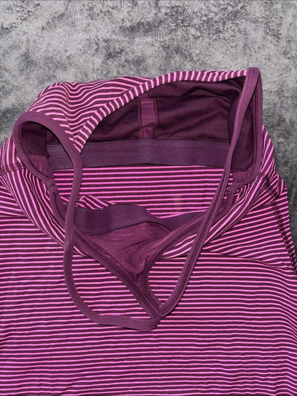 lululemon athletica Pink & Purple Striped Racerback Tank EUC